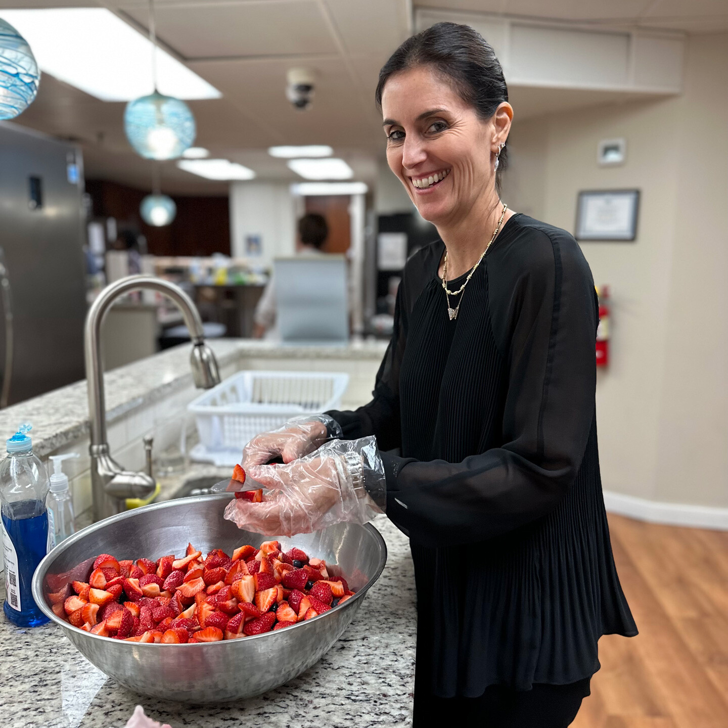 The Doorways Team volunteering to serve dinner