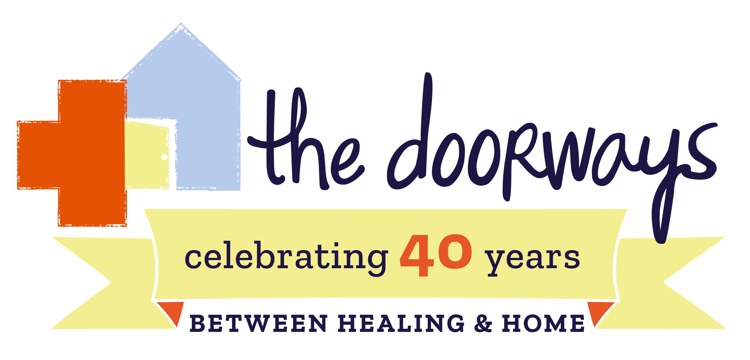 The Doorways Logo with 40th Banner
