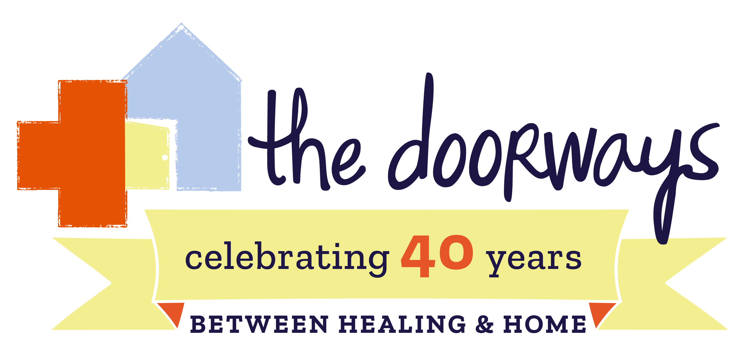 The Doorways Logo with 40th Banner