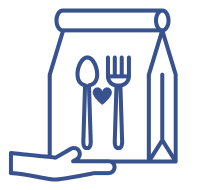 House Rules Icon Bag of Food being offered