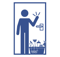 House Rules Icon Housekeeping knocking on door