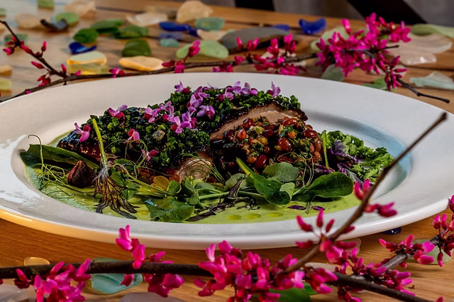 beautifully plated food