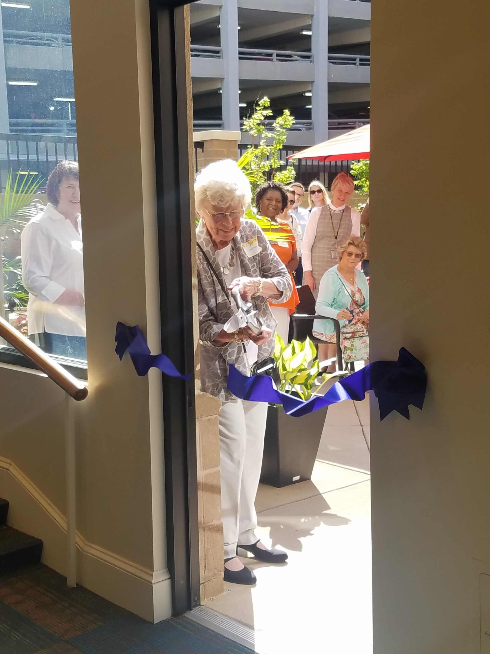 a ribbon cutting