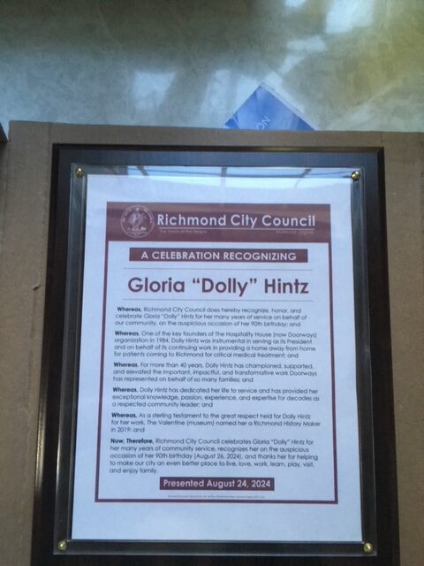 D Hintz Richmond City Council resolution