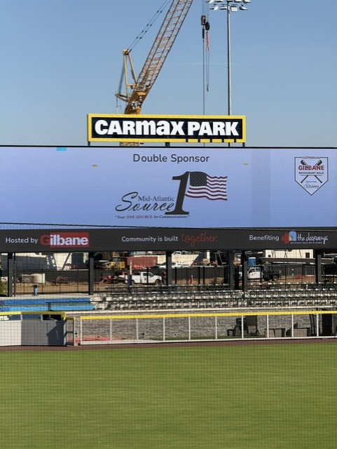 Signage at the 21st Annual Gilbane Restaurant Walk at CarMax Park