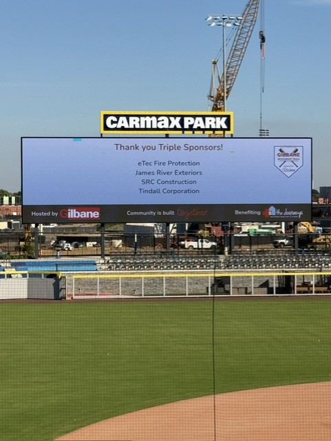 Signage at the 21st Annual Gilbane Restaurant Walk at CarMax Park