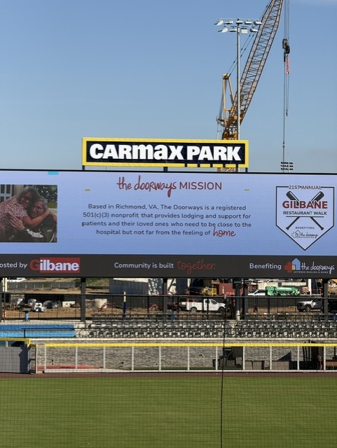 Signage at the 21st Annual Gilbane Restaurant Walk at CarMax Park