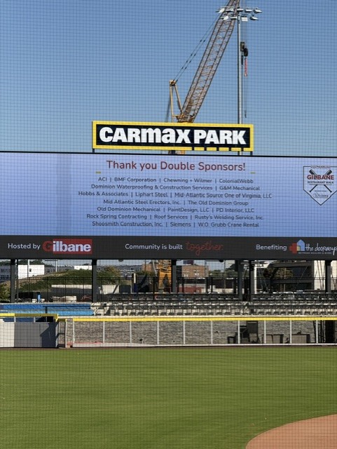 Signage at the 21st Annual Gilbane Restaurant Walk at CarMax Park