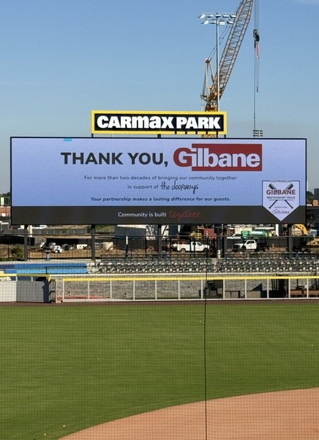 Signage at the 21st Annual Gilbane Restaurant Walk at CarMax Park