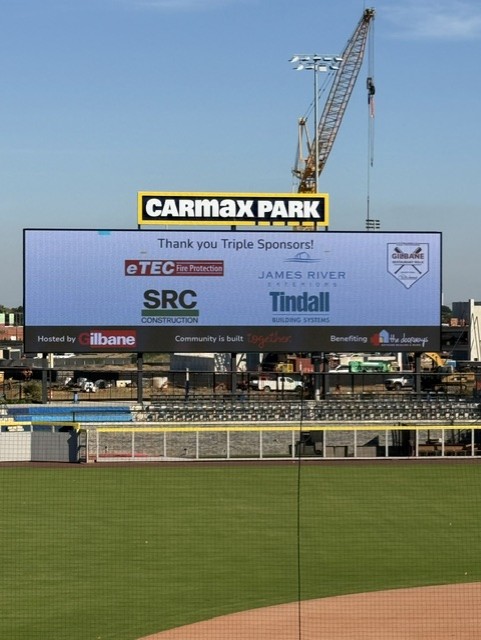 Signage at the 21st Annual Gilbane Restaurant Walk at CarMax Park