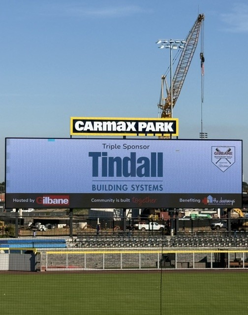 Signage at the 21st Annual Gilbane Restaurant Walk at CarMax Park